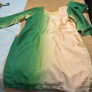 Green & cream 3 pc salwar kameez. 2XL size